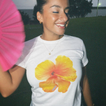 Yellow Hibiscus Baby Tee